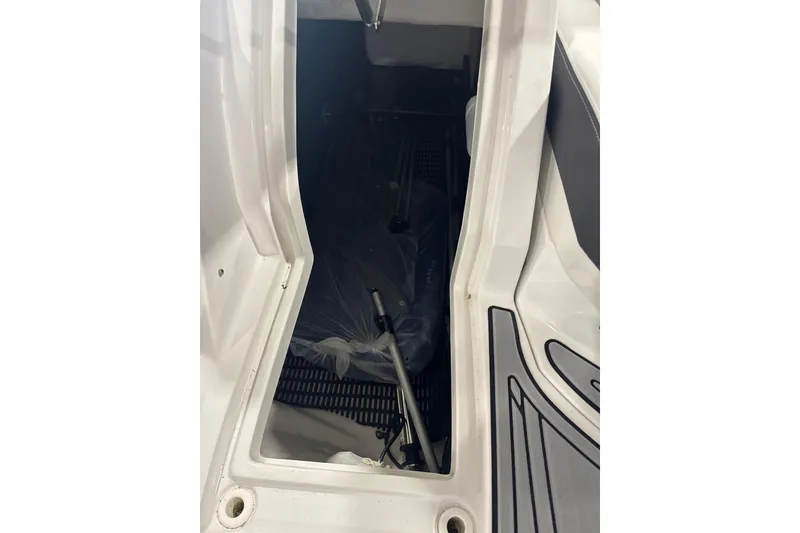 Slide: The Image of 2023 Monterey 255SS Super Sport boat interior storage compartment. - 8