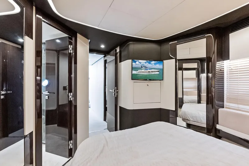 Slide: The Image of Luxurious interior of 2017 Azimut 77S yacht, featuring modern design and elegant furnishings. - 28