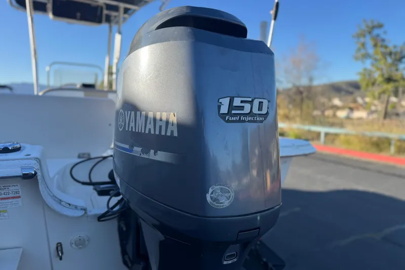Slide: The Image of 2013 Carolina Skiff 218 with Yamaha 150 fuel injection outboard motor. - 7