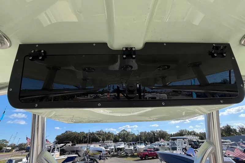 Slide: The Image of Storage compartment on 2025 Bulls Bay 255 Center Console with safety equipment. - 42