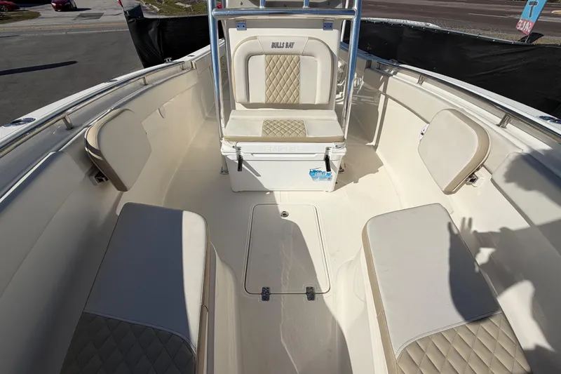 Slide: The Image of 2025 Bulls Bay 255 Center Console boat with spacious seating and modern design. - 62