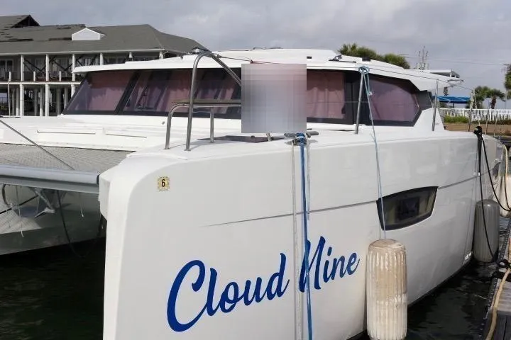 The Image of 2020 Fountaine Pajot Astrea 42 Catamaran named "Cloud Nine" docked, available for sale. - 0