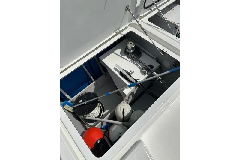 Slide: The Image of Storage compartment of a 2020 Fountaine Pajot Astrea 42 Catamaran with marine equipment. - 21