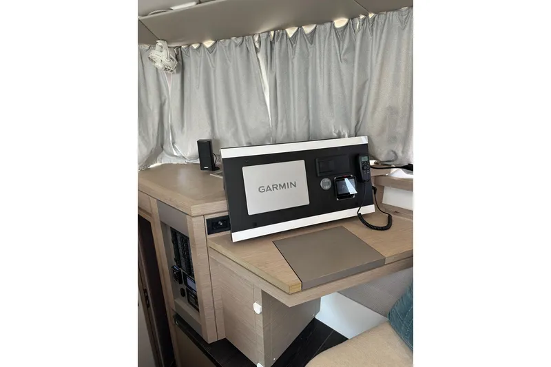 Slide: The Image of Garmin navigation system inside 2020 Fountaine Pajot Astrea 42 Catamaran cabin. - 38