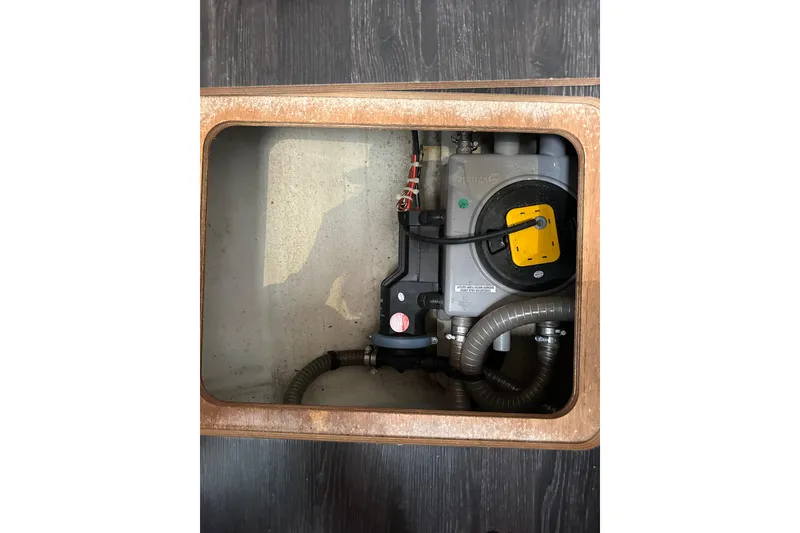 Slide: The Image of Engine compartment of 2020 Fountaine Pajot Astrea 42 Catamaran, showcasing mechanical components. - 51