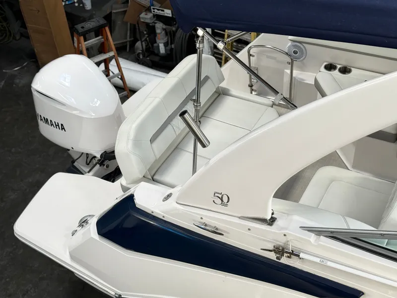 Slide: The Image of Regal 26 XO 2021 boat with Yamaha outboard motor. - 2