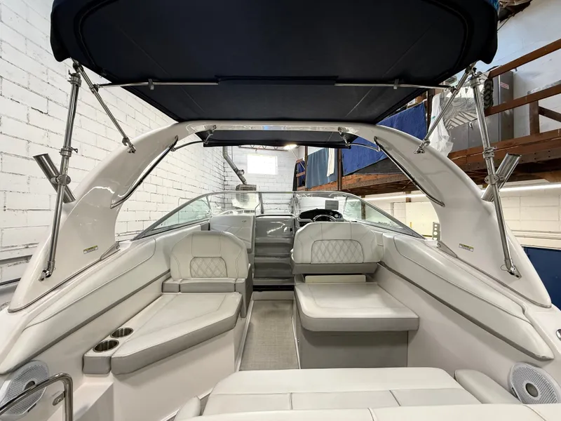 Slide: The Image of Interior of a 2021 Regal 26 XO boat with seating area. - 7