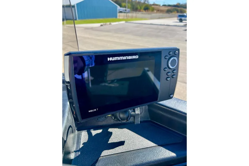 Slide: The Image of Humminbird Helix 7 fish finder on 2024 Crestliner 1650 Fish Hawk SC boat. - 30