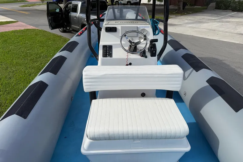 Slide: The Image of 1998 Novamarine SEVEN HD inflatable boat with steering console and seating. - 12