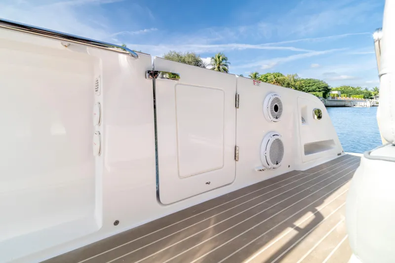 Slide: The Image of 2024 Pardo Yachts 38 interior with sink and stove, showcasing modern design and functionality. - 12