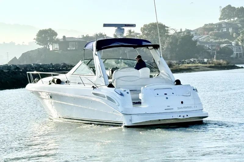 Slide: The Image of 2001 Sea Ray 340 Sundancer boat cruising near San Rafael, CA. - 3