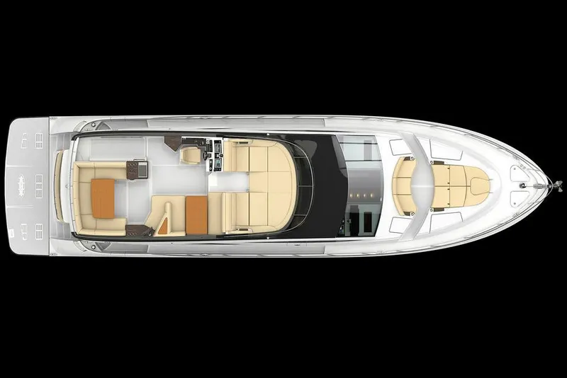 Slide: The Image of Manufacturer Provided Image: Top view of 2017 Sea Ray L650 Fly yacht layout. - 12