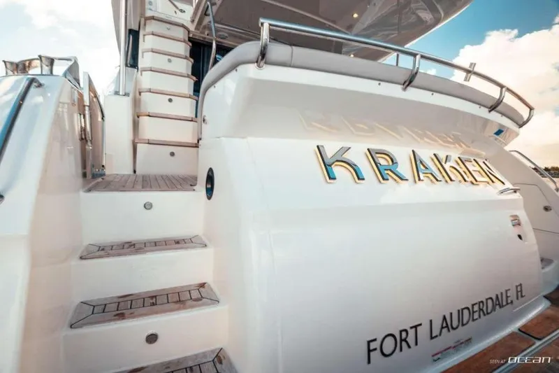 Slide: The Image of 2017 Sea Ray L650 Fly yacht "Kraken" docked in Fort Lauderdale, Florida. - 9