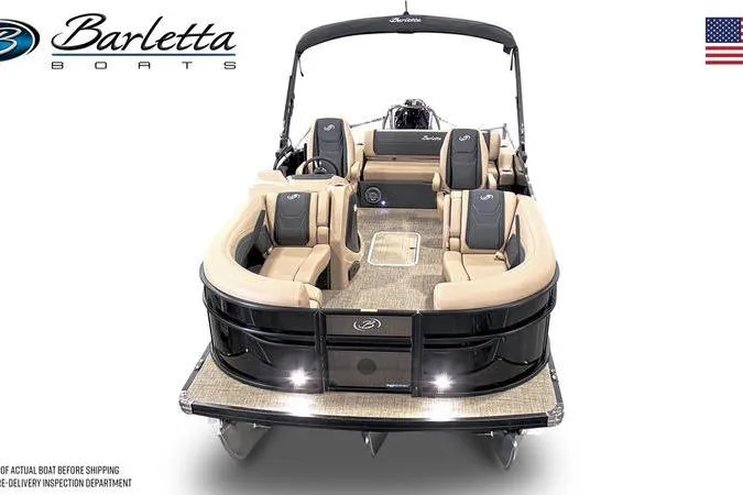 Slide: The Image of Barletta C22UC 2026 pontoon boat with luxurious interior and modern design. - 3