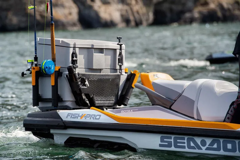 Slide: The Image of Manufacturer Provided Image: 2026 Sea-Doo Fishpro Trophy 170 with fishing gear on water. - 5