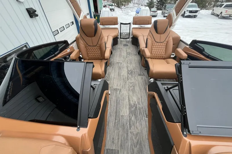 Slide: The Image of 2026 Avalon Excalibur LTD Quad Lounge interior with luxurious seating and modern design. - 15