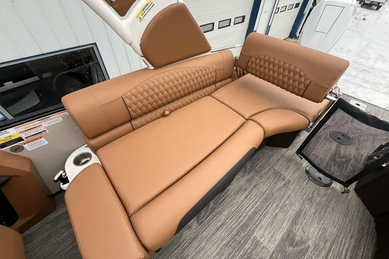 Slide: The Image of 2026 Avalon Excalibur LTD Quad Lounge with luxurious tan seating and modern design. - 30