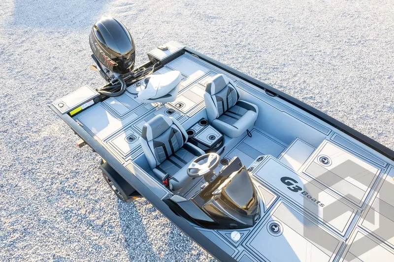 Slide: The Image of 2026 G3 Sportsman 1810 SE boat with sleek design and modern seating arrangement. - 51