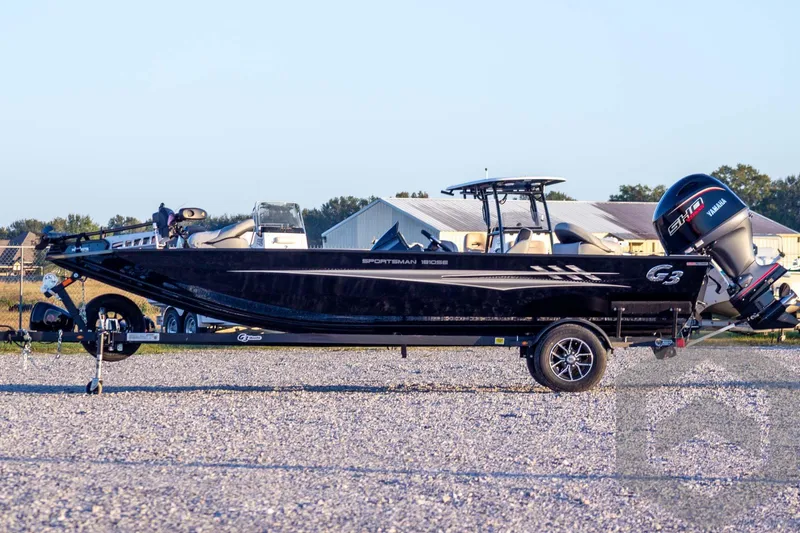 Slide: The Image of 2026 G3 Sportsman 1810 SE boat on trailer, parked outdoors. - 8