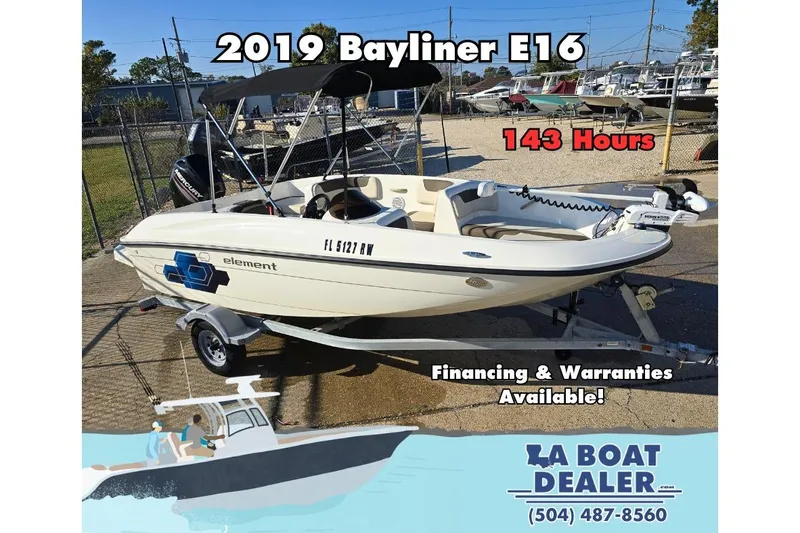 The Image of 2019 Bayliner Element E16 boat with 143 hours, financing and warranties available. - 1