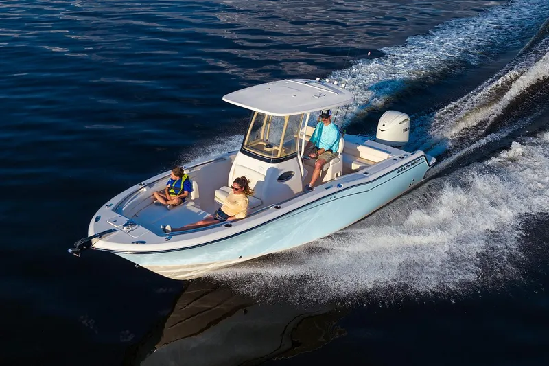 The Image of 2026 Grady-White Fisherman 236 boat on trailer outdoors. - 0