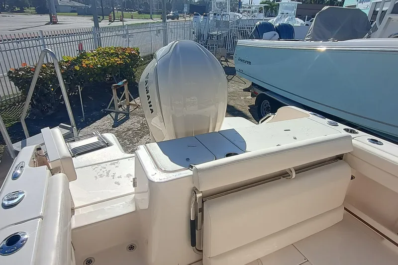 Slide: The Image of Grady-White Fisherman 236 boat, 2026 model, with Yamaha outboard motor. - 10