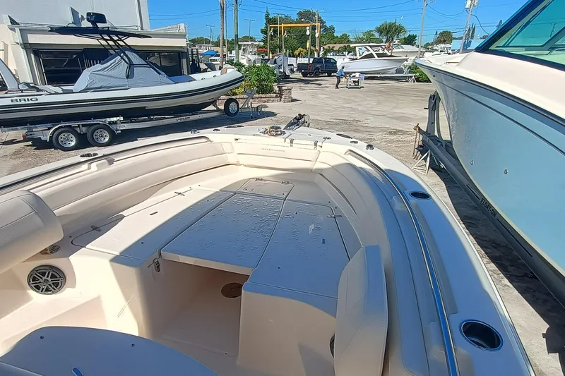 Slide: The Image of Grady-White Fisherman 236 boat, 2026 model, at a boatyard. - 13