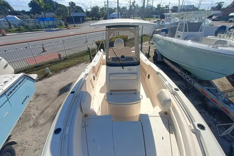 Slide: The Image of 2026 Grady-White Fisherman 236 boat on a trailer. - 16