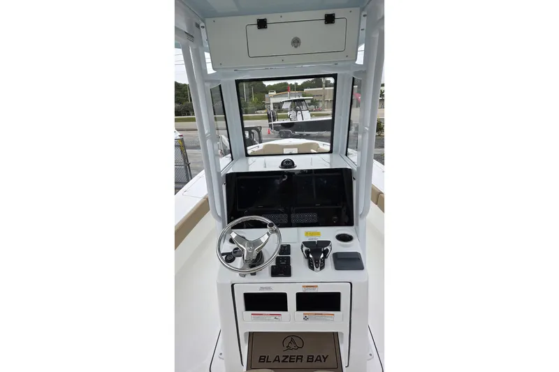 Slide: The Image of Engine compartment of 2026 Blazer Bay Makaira 2800 with wiring and components. - 10