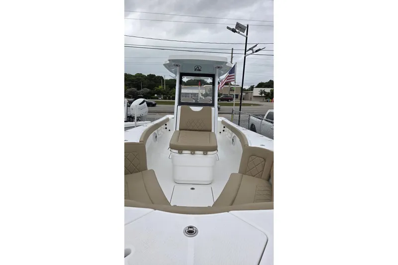 Slide: The Image of Interior view of Blazer Bay Makaira 2800 boat, model year 2026. - 8