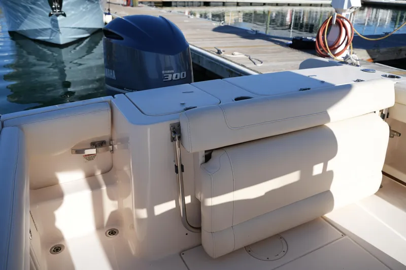 Slide: The Image of 2018 Grady-White Fisherman 236 boat with Yamaha 300 engine at dock. - 24