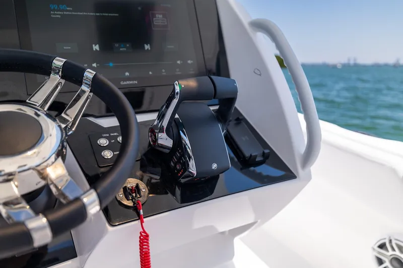 Slide: The Image of Control console of Deep Impact 369 Sport boat, year 2026. - 20