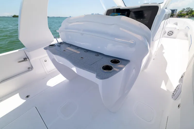 Slide: The Image of Interior of Deep Impact 369 Sport boat, model year 2026. - 22