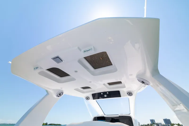 Slide: The Image of View of the roof of a Deep Impact 369 Sport boat, year 2026. - 24