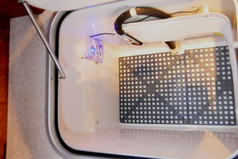 Slide: The Image of Interior of Bavaria 34 yacht refrigerator, 2001 model. - 18