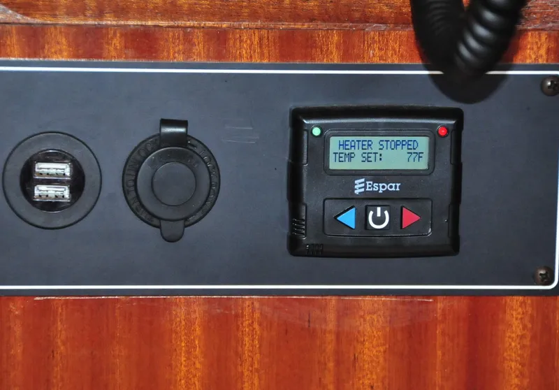 Slide: The Image of Bavaria 34 boat control panel with Espar heater display, year 2001. - 42