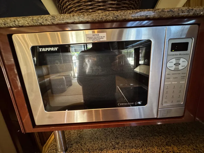 Slide: The Image of Tappan convection microwave in 2007 Sea Ray 52 Sedan Bridge yacht kitchen. - 30
