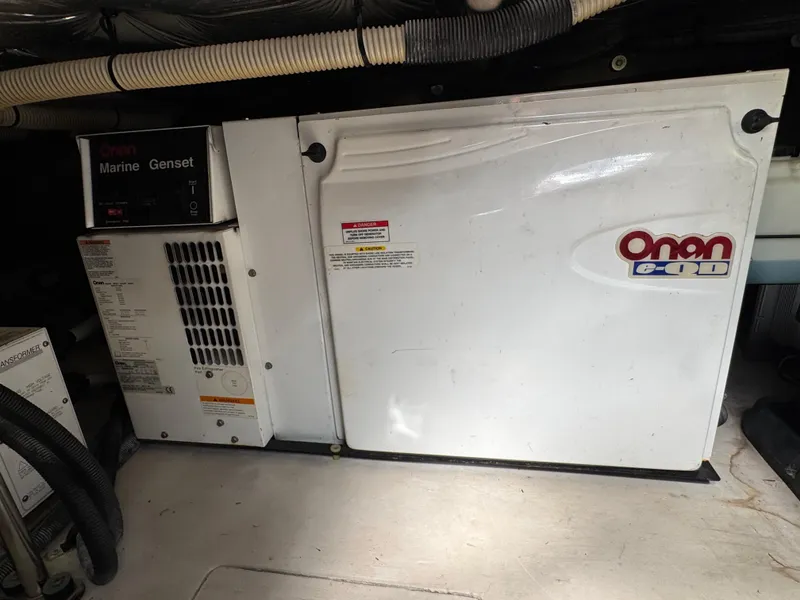 Slide: The Image of Onan Marine Genset in 2007 Sea Ray 52 Sedan Bridge engine room. - 45