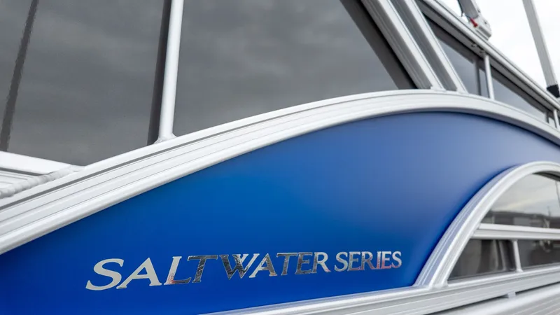 Slide: The Image of Bennington 16 S Cruise Jump Seat 2026, Saltwater Series lettering. - 17