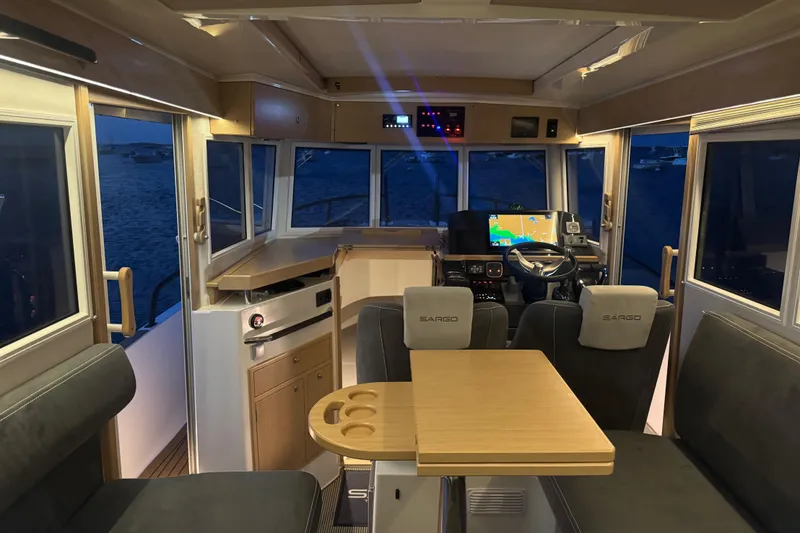 Slide: The Image of Interior of 2025 Sargo 28 yacht with modern amenities. - 5