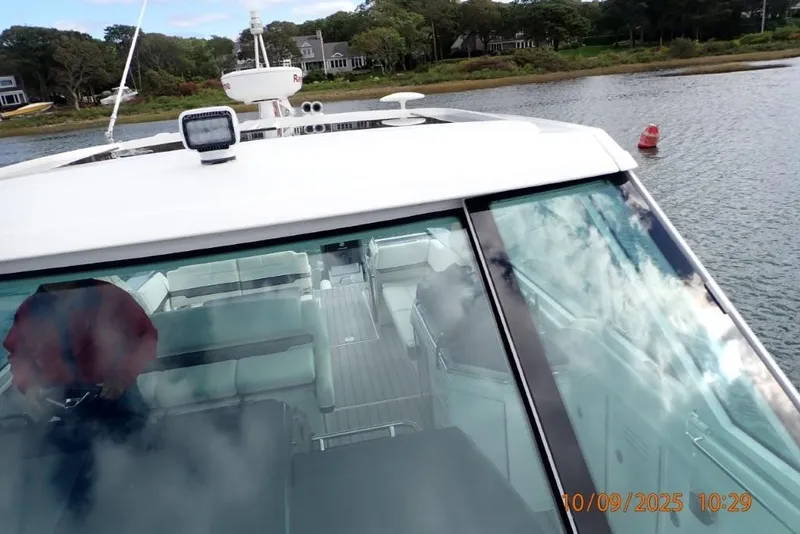 Slide: The Image of 2022 Formula 380 Super Sport Crossover OB interior with microwave and TV. - 16