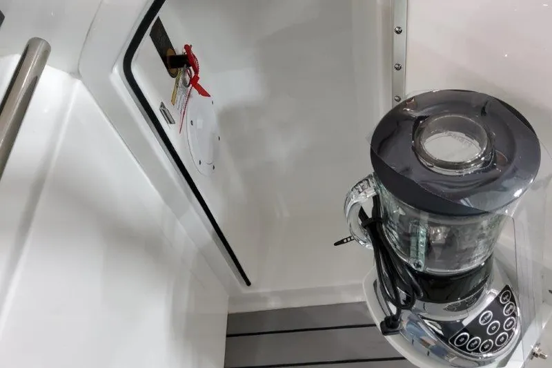 Slide: The Image of 2022 Formula 380 Super Sport Crossover OB interior with blender on counter. - 33