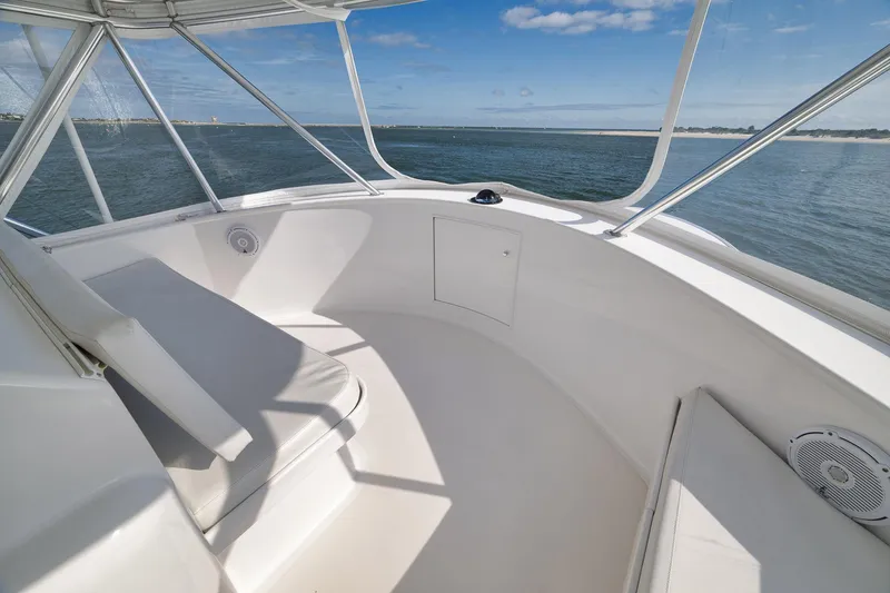 Slide: The Image of 2002 Paul Mann 60 Custom Carolina yacht interior with ocean view and seating area. - 29