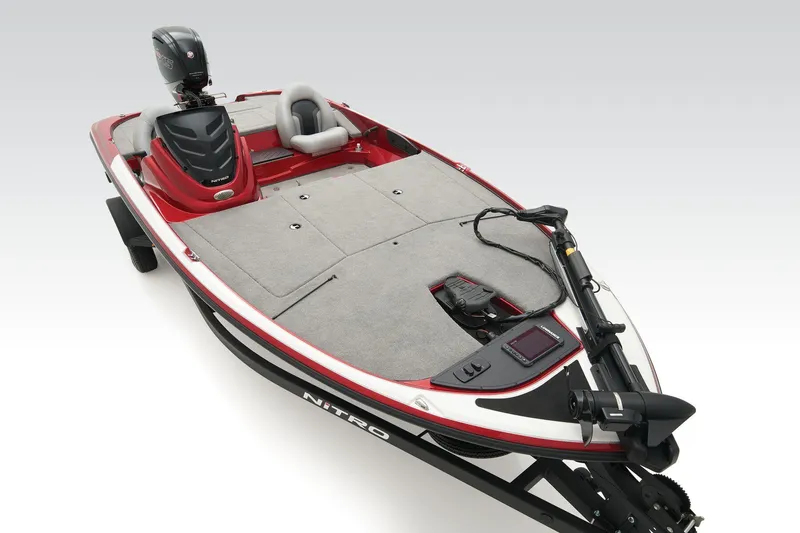 Slide: The Image of Nitro Z17 boat at Silverton Casino, 2026 model, with Bass Pro Shops sign. - 11