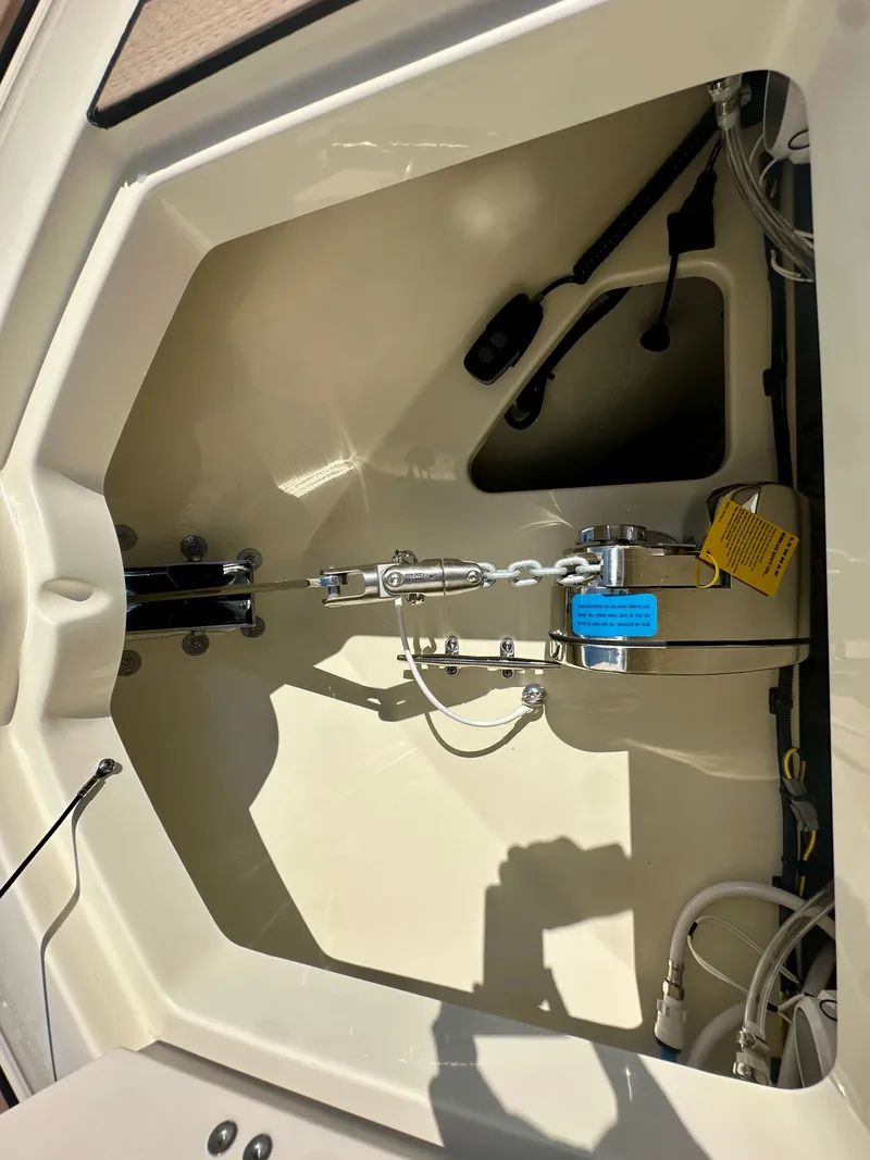 Slide: The Image of Interior view of 2026 Chris-Craft Catalina 28 boat anchor system. - 9