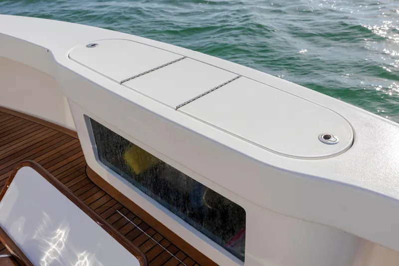 Slide: The Image of 2009 Viking 60 Convertible yacht deck with ocean view. - 40