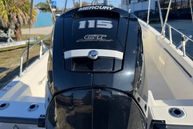 Slide: The Image of 2023 Boston Whaler 170 Montauk with Mercury 115 GT outboard engine. - 7