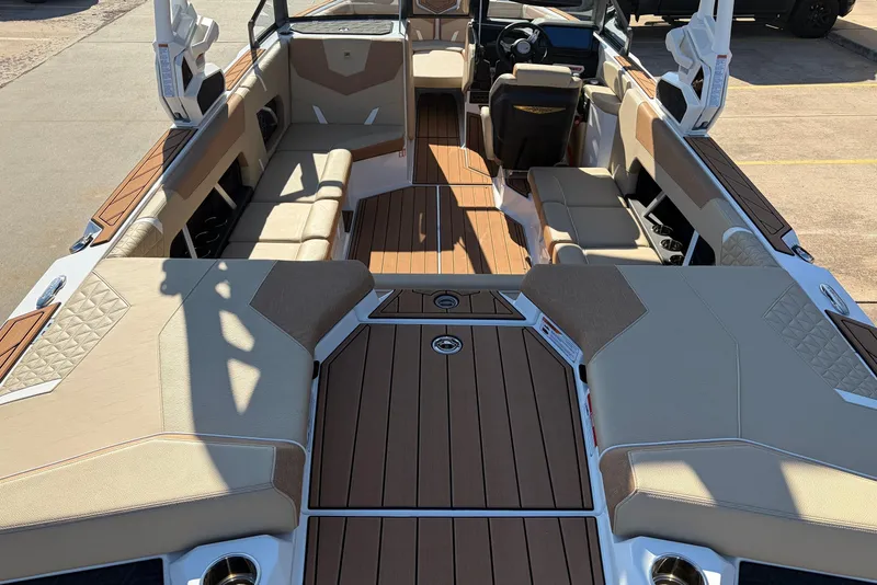 Slide: The Image of 2026 Nautique Super Air Nautique GS22 interior with luxurious seating and modern design. - 10