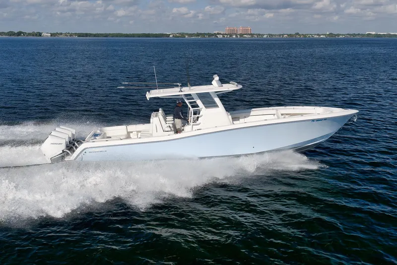The Image of 2022 Invincible 39 Open Fisherman boat cruising on open water. - 0