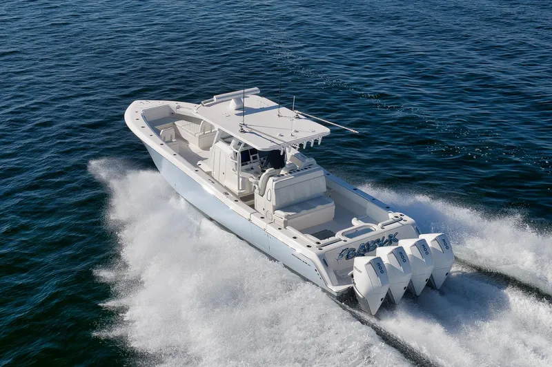 Slide: The Image of 2022 Invincible 39 Open Fisherman boat cruising on open water. - 6